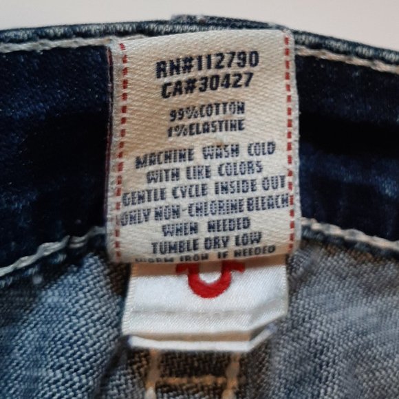 True Religion Dark Wash Bell Bottom Flare Leg Jeans SZ 31 - Picture 8 of 11
